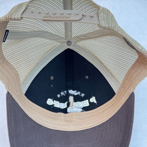 Peg Leg Brewing Company Brown Tan Mesh Trucker Cap Snapback Adjustable Hat - Picture 8 of 10